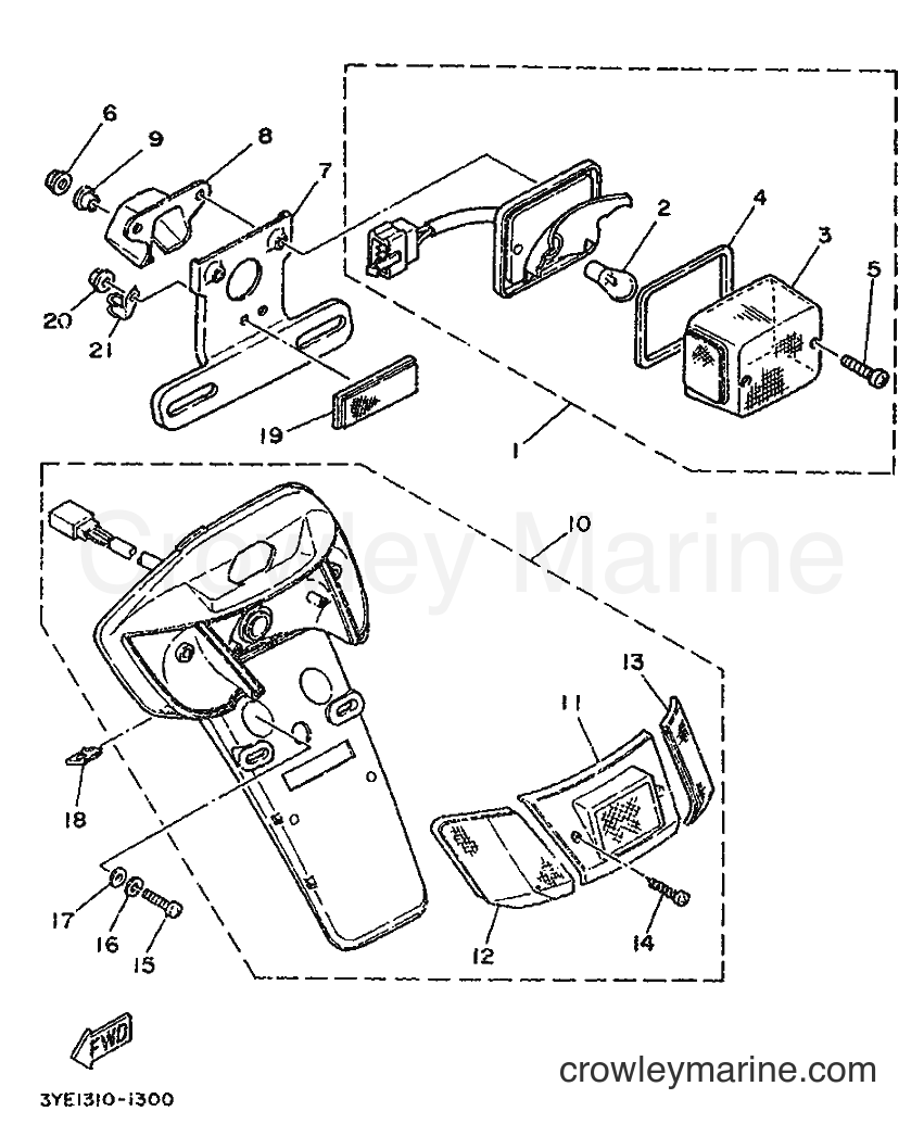 1993 Scooter CY50 - CY50 (3SA4) [010] - TAILLIGHT