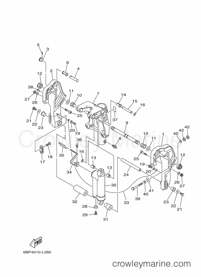 Yamaha Motors F25DWHL (6BP4) [370] - BRACKET 3