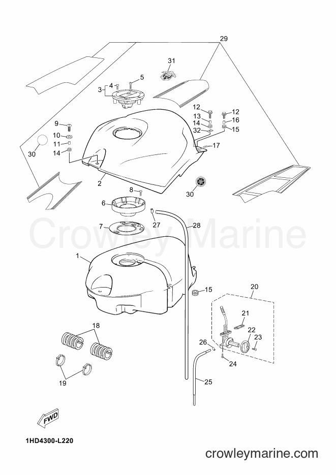 2012 Scooter TZR50 - TZR50 (2AS3) [020] - FUEL TANK