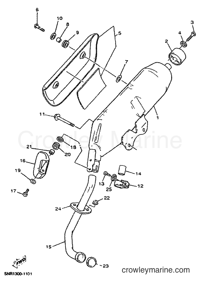 2001 Scooter YP150D - YP150D (5NS1) [010] - EXHAUST