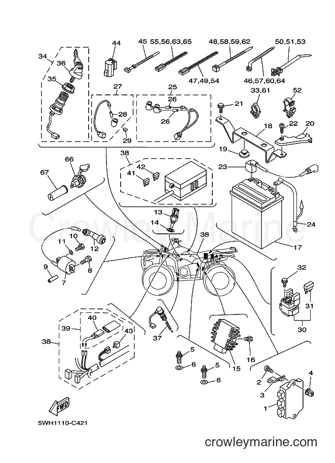 2004 ATV YFM350A - YFM350A (5WH1) [010] - ELECTRICAL 1