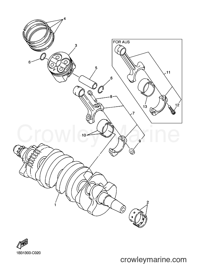 2004 Street Bike FZ6-N - FZ6-N (1B31) [100] - CRANKSHAFT & PISTON