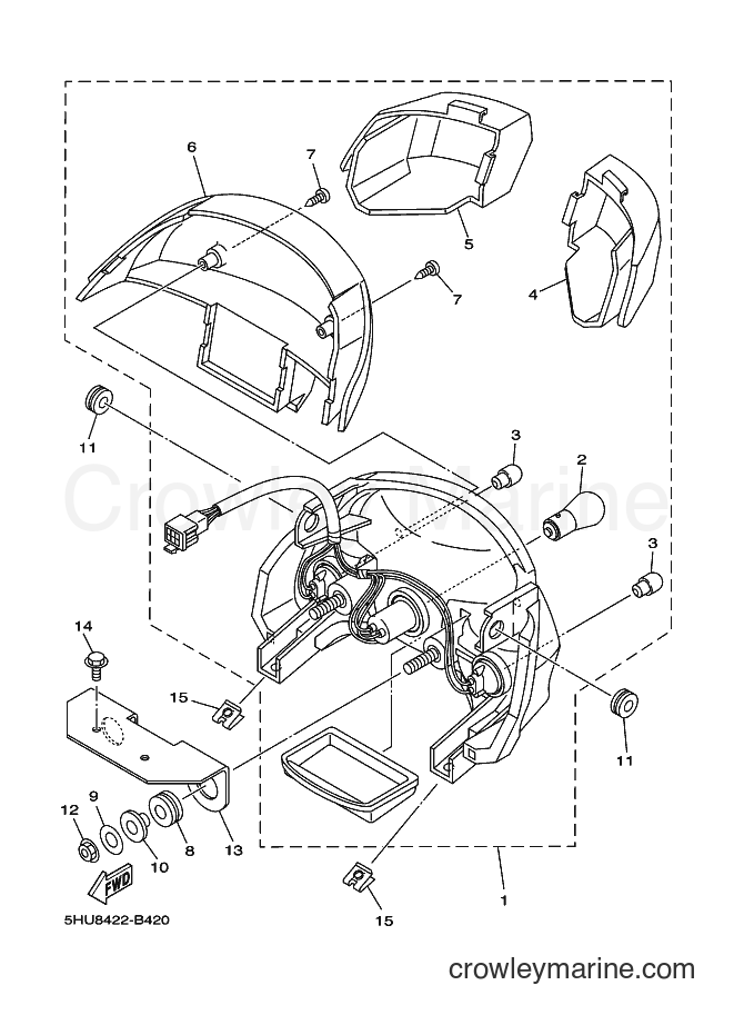 Yamaha Motors T105SE (5HUD) [010] - TAILLIGHT