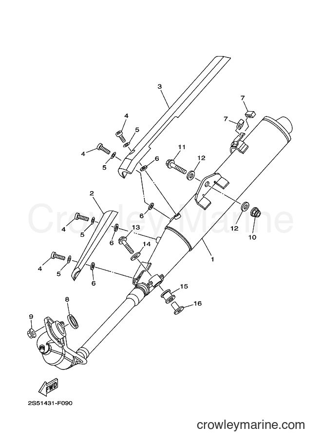 2013 Scooter T135F - T135F (2S59) [010] - EXHAUST