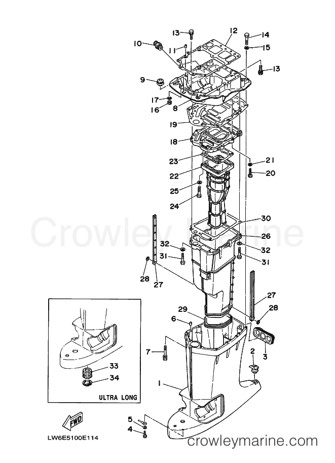 Yamaha Motors 115B (6E5) [080] - UPPER CASING