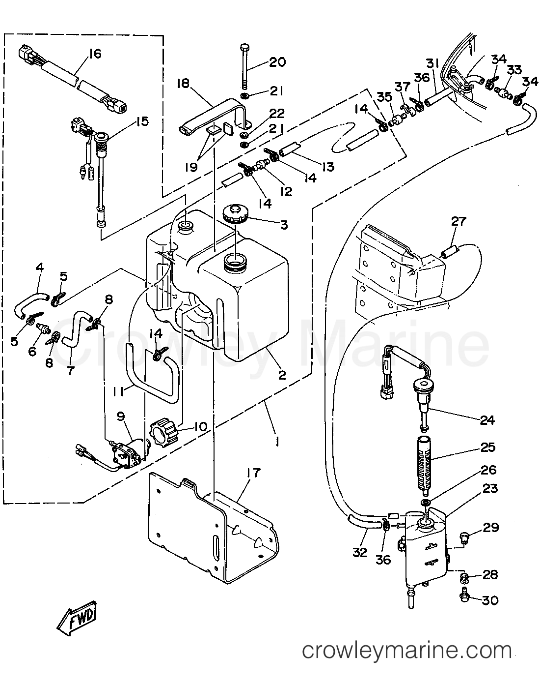 Yamaha Motors 175TXRT - OIL TANK