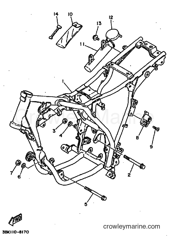 1994 Dirt Bike DT50LC - DT50LC (3BKA) [010] - FRAME