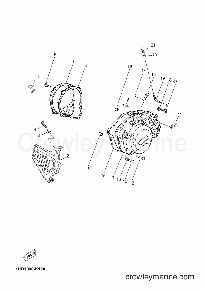 2011 Scooter TZR50 - TZR50 (1HD1) [050] - CRANKCASE COVER 1