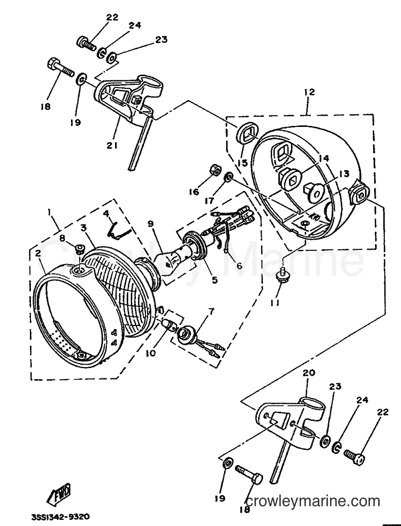 1989 Dirt Bike DT125MX - DT125MX (3SS1) [999] - HEADLIGHT