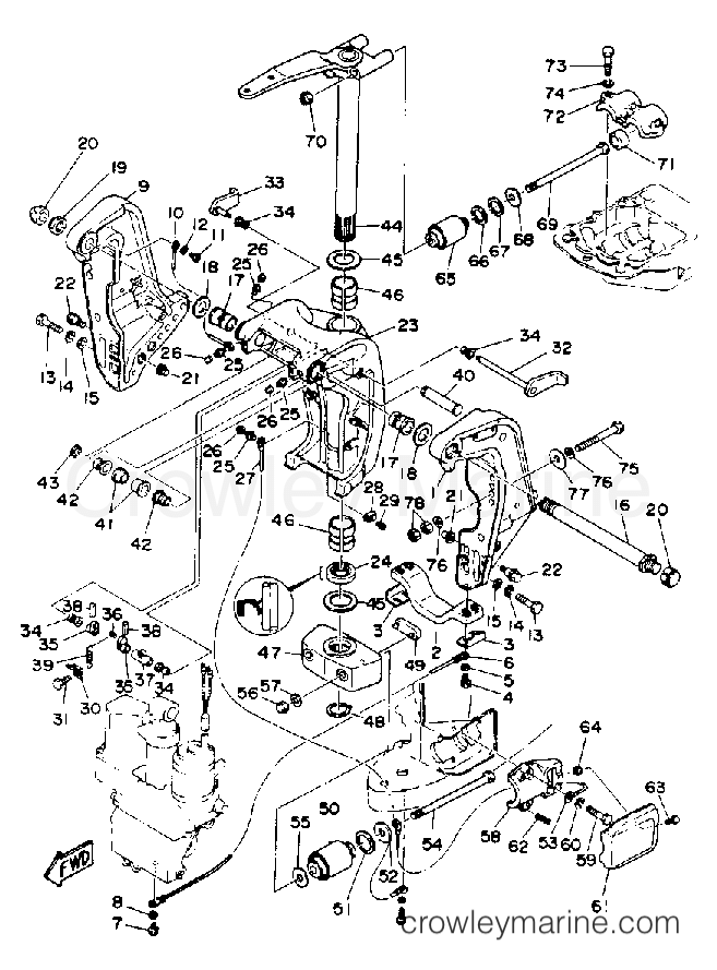Yamaha Motors L200TXRQ - BRACKET 1