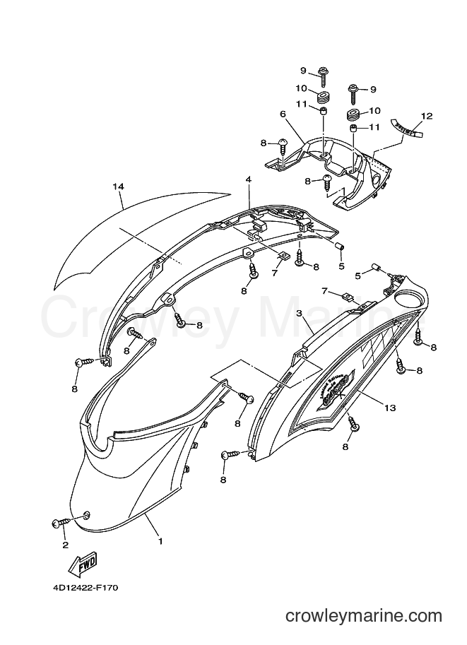 2007 Scooter AF115C - AF115C (4D12) [010] - SIDE COVER