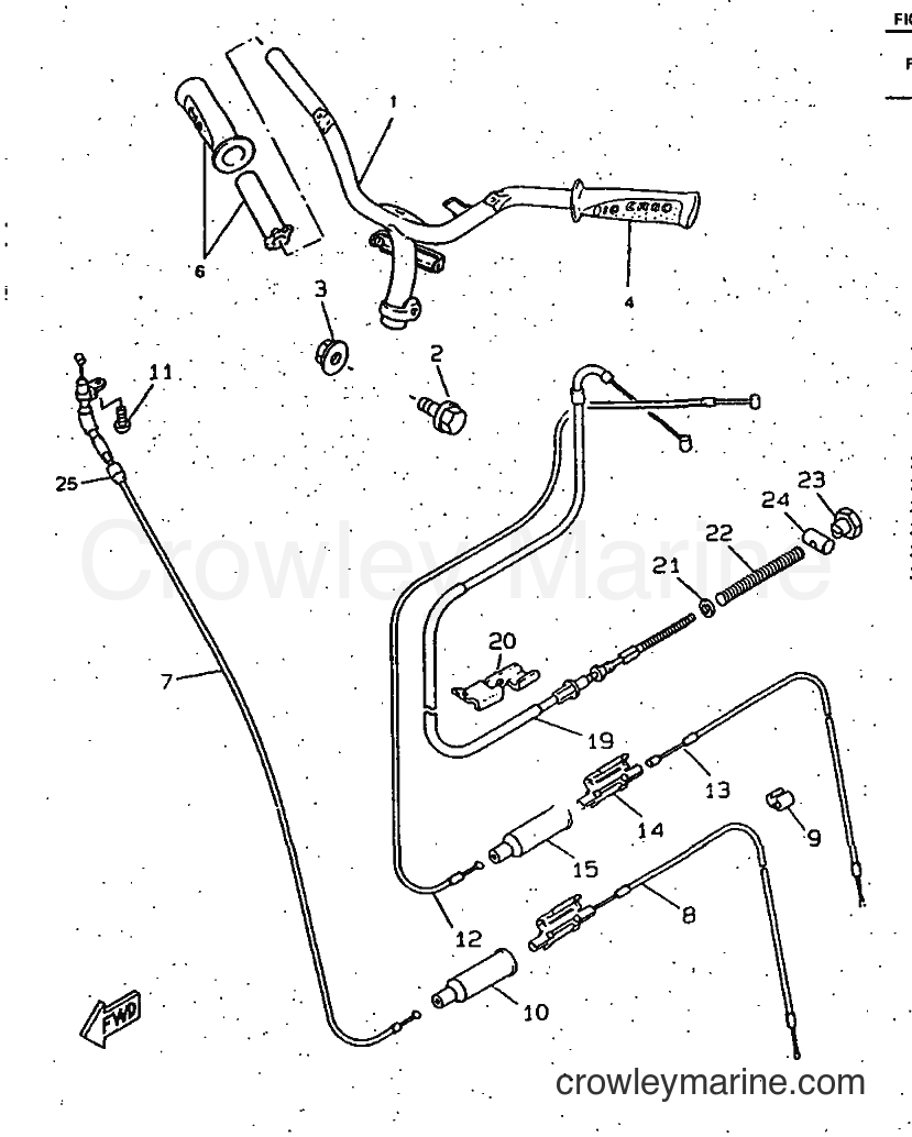 1997 Scooter CW50RSP - CW50RSP (4UR7) [99A] - STEERING HANDLE & CABLE