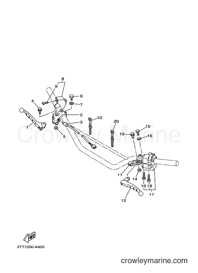 2007 Dirt Bike DT125 - DT125 (3TTE) [010] - HANDLE SWITCH & LEVER