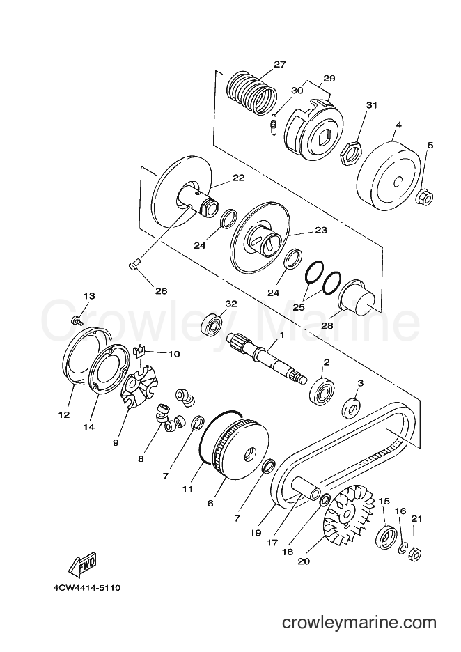 1996 Scooter XC125TR - XC125TR (4TH4) [999] - CLUTCH