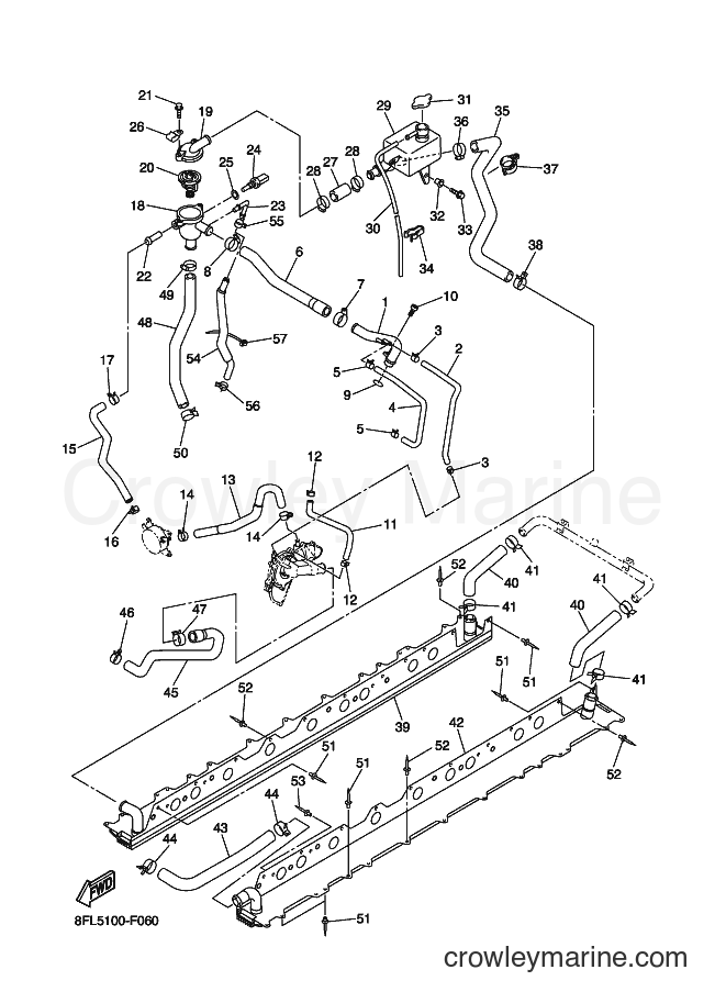 2007 Snowmobile RS10ST - RS10ST (8FL6) [010] - RADIATOR & HOSE