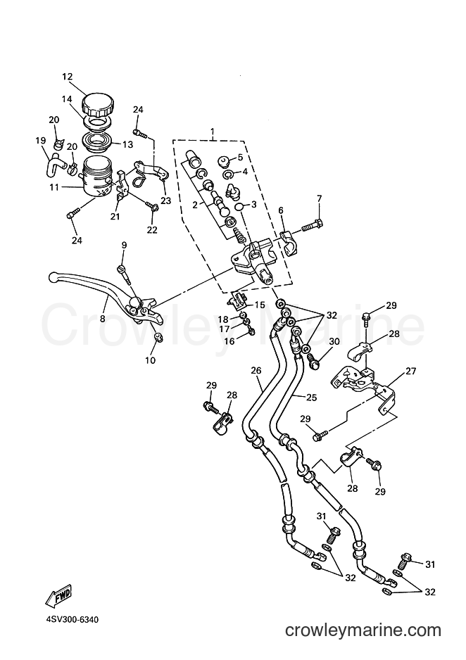 2001 Sport Bike YZF1000R - YZF1000R (4VF5) [020] - FRONT MASTER CYLINDER