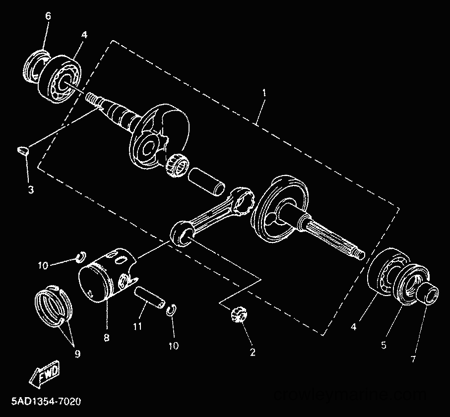 Yamaha Motors YN50 (5BV5) [010] - CRANKSHAFT & PISTON