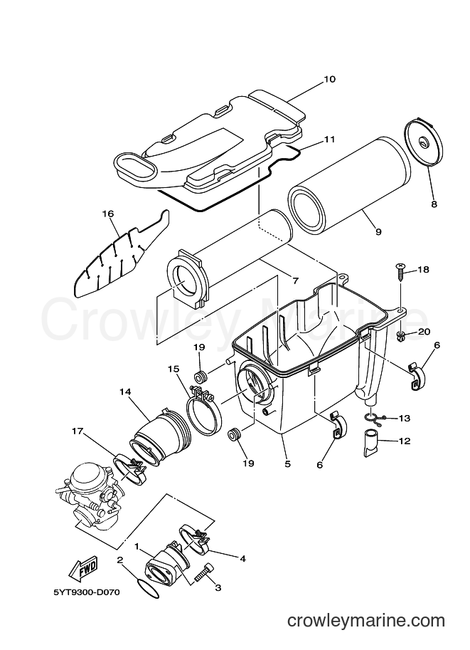 2012 ATV YFM350 - YFM350 (1BS8) [010] - INTAKE