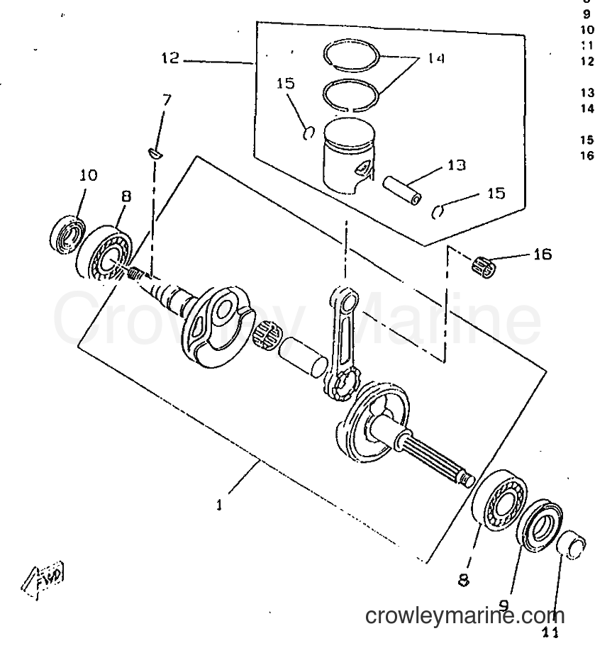 1998 Scooter CW50RS - CW50RS (4TDK) [010] - CRANKSHAFT & PISTON