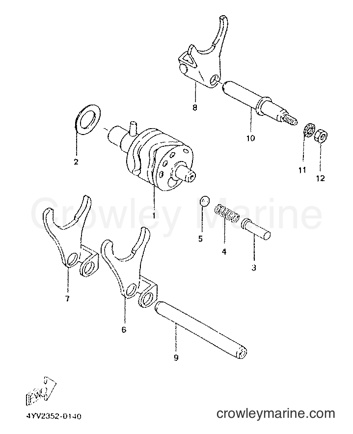 Yamaha Motors TZR50 (5DU5) [010] - SHIFT CAM & FORK