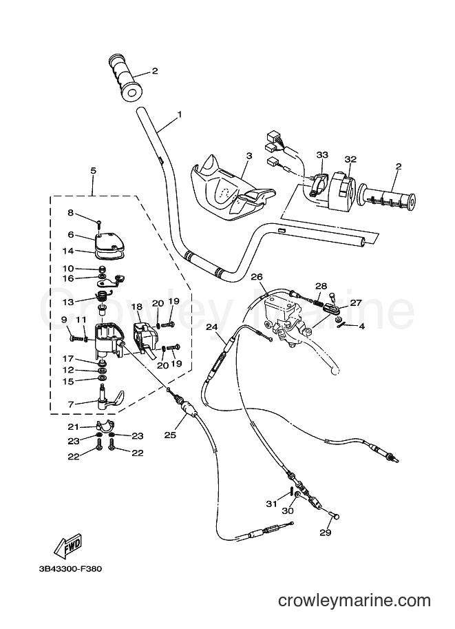 2007 ATV YFM700FWAD - YFM700FWAD (3B43) [010] - STEERING HANDLE & CABLE