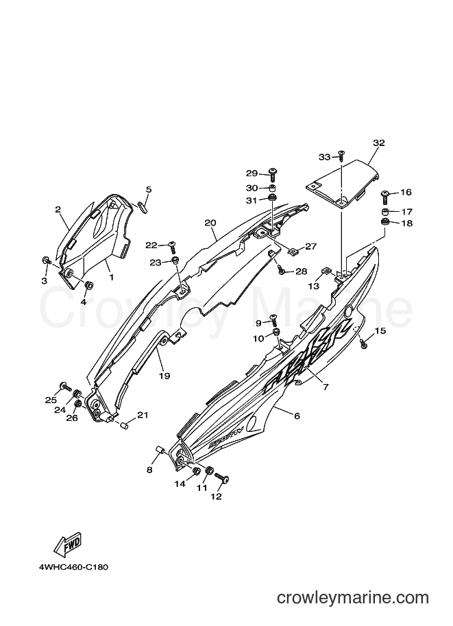 2003 Street Bike V110E - V110E (4WHC) [010] - SIDE COVER