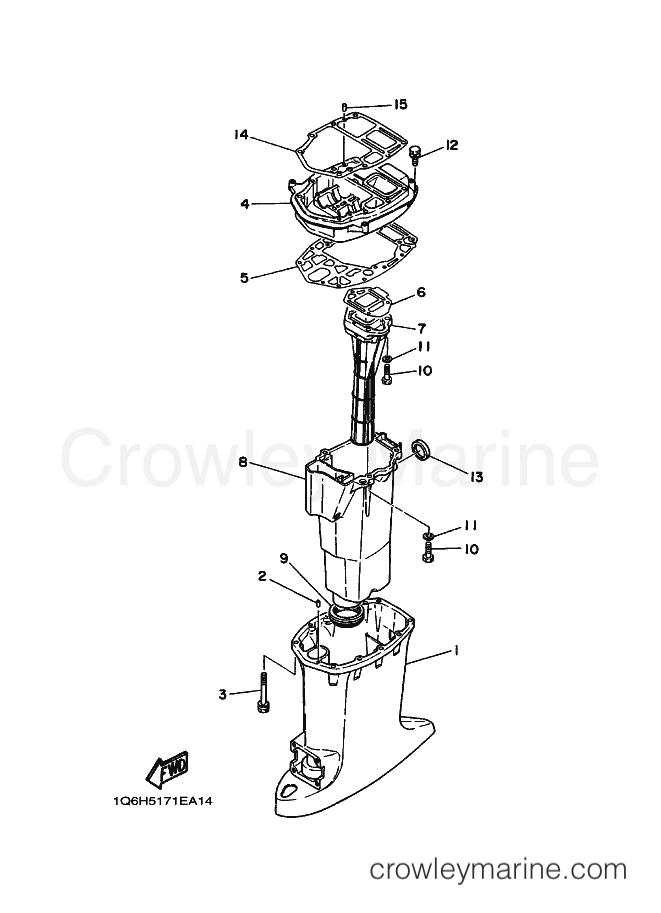 Yamaha Motors 50D (6H5) [050] - UPPER CASING