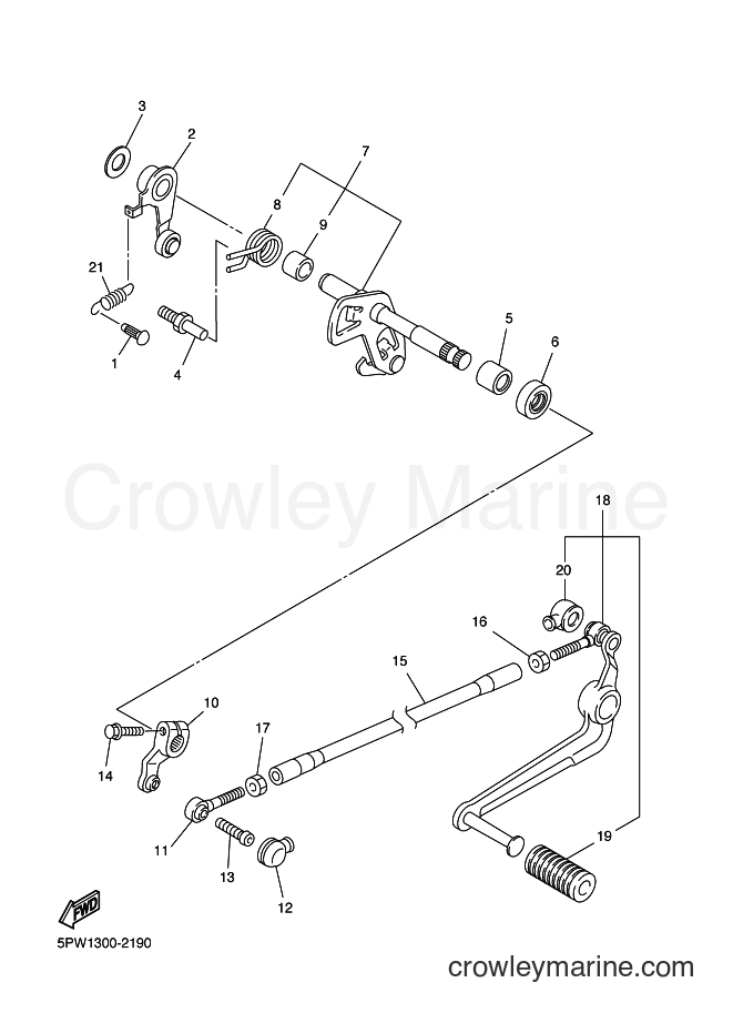 Yamaha Motors YZF-R1 (5PW7) [080] - SHIFT SHAFT