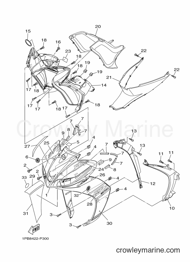 Yamaha Motors T115FSEC (1PB8) [010] - LEG SHIELD
