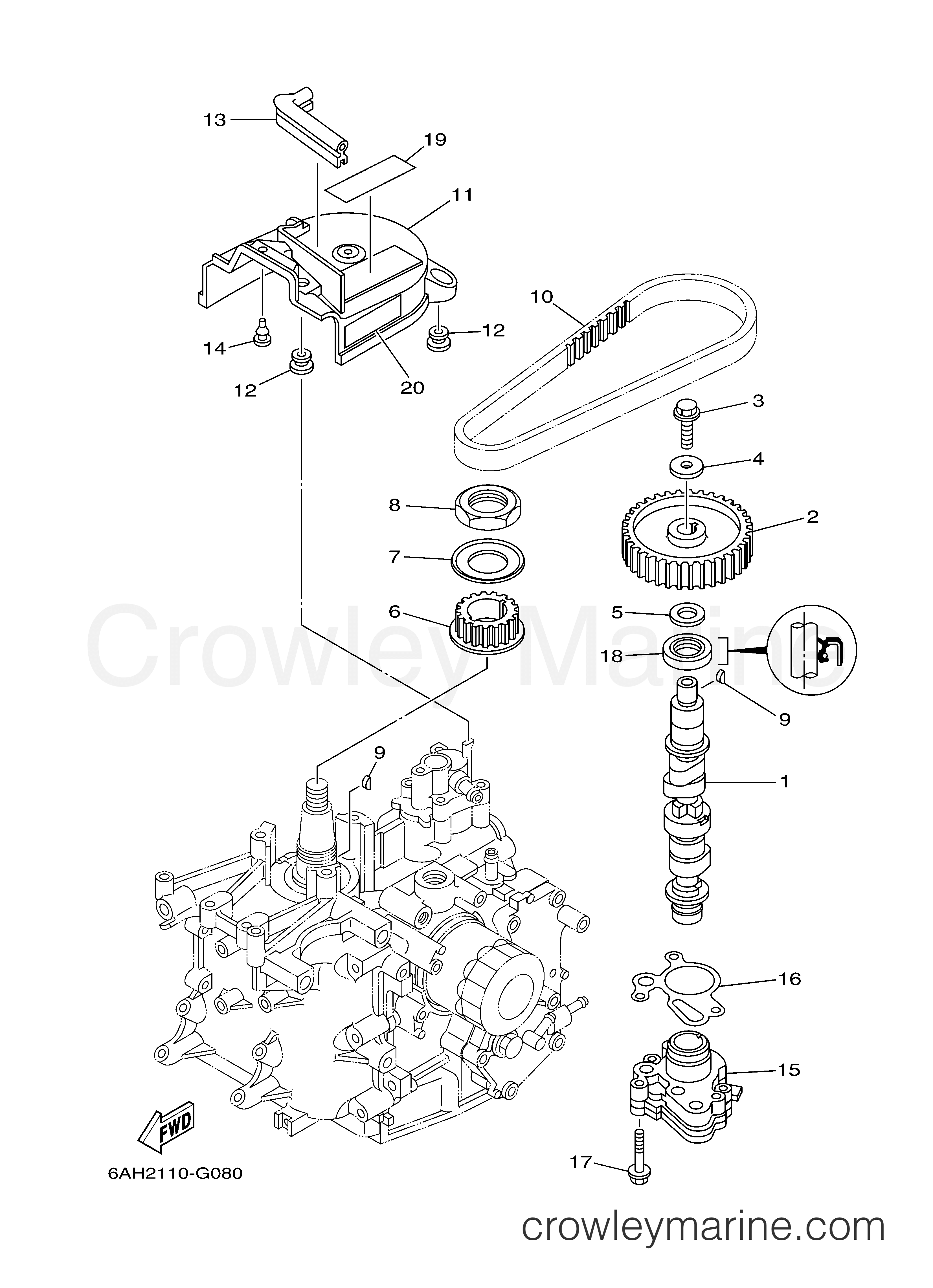 Yamaha Motors F15CESH - OIL PUMP