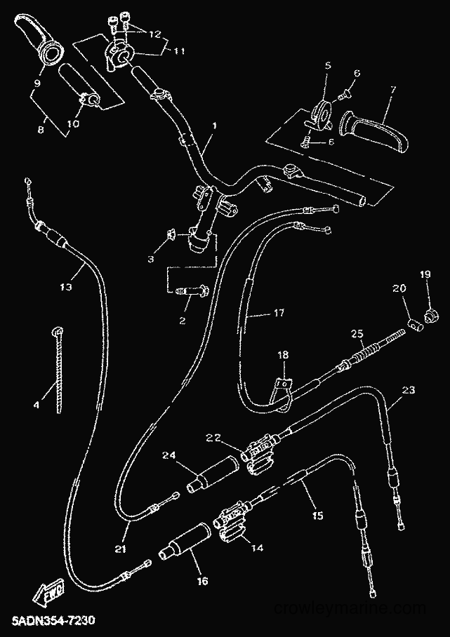 Yamaha Motors YN50 (5BV7) [010] - STEERING HANDLE & CABLE