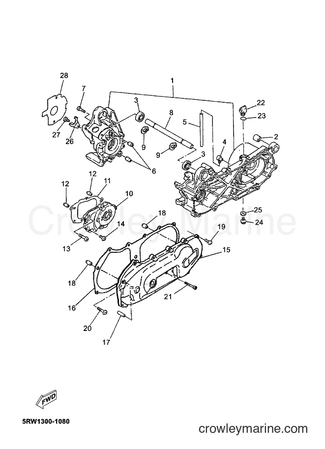Yamaha Motors CS50 (5RW7) [040] - CRANKCASE