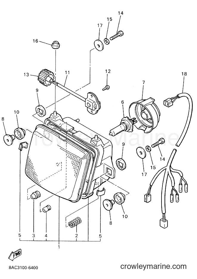 Yamaha Motors VK540E-2 (8AC3) [020] - HEADLIGHT