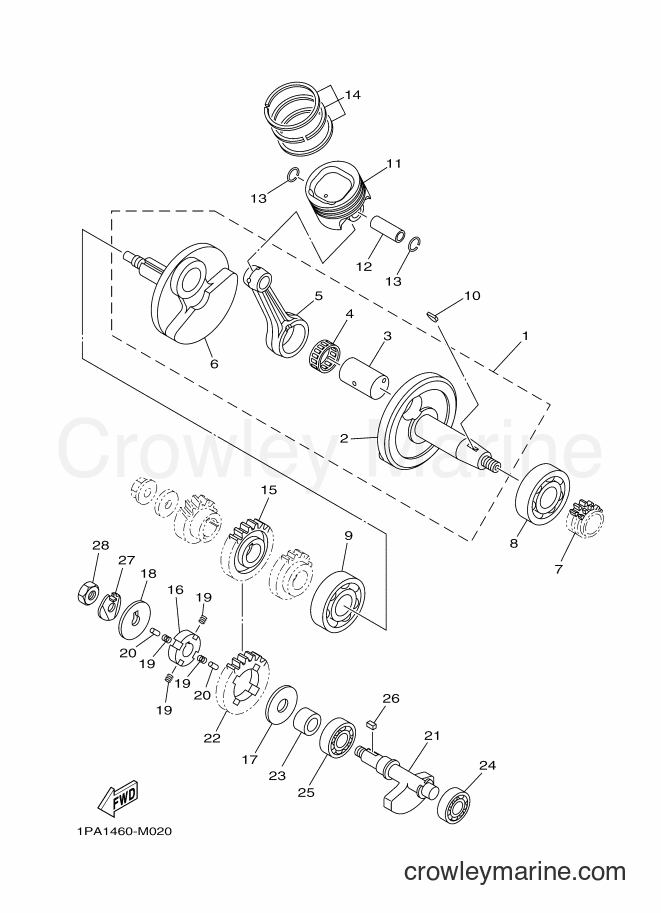 2013 Street Bike FZ150 - FZ150 (1PA1) [010] - CRANKSHAFT & PISTON