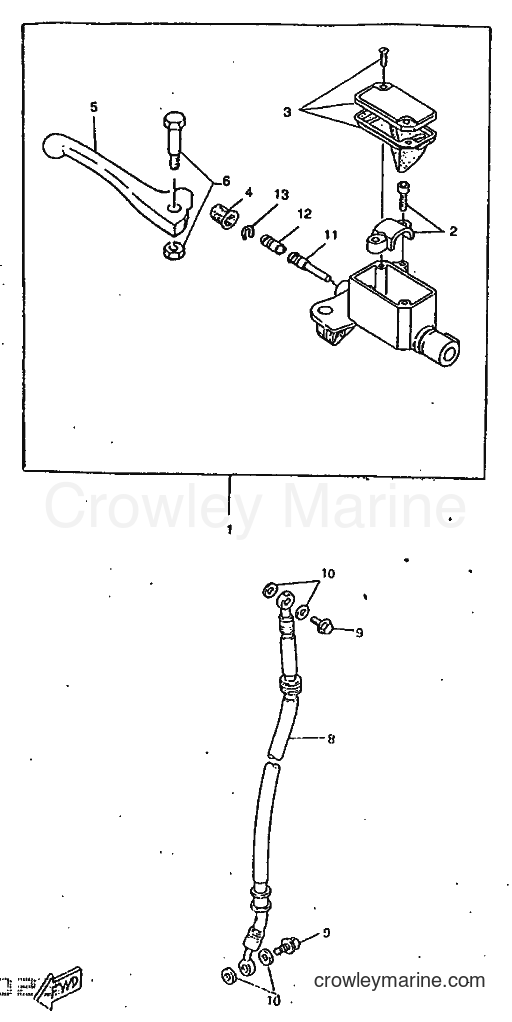 1998 Scooter CW50 - CW50 (4VVH) [010] - FRONT MASTER CYLINDER