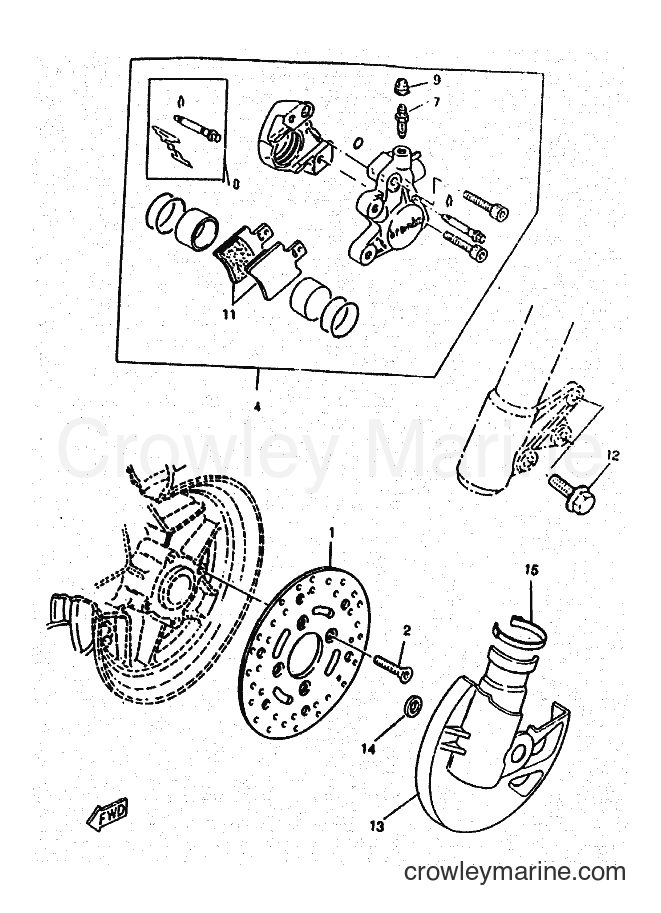 1998 Scooter CW50RSX - CW50RSX (5CD4) [010] - FRONT BRAKE CALIPER