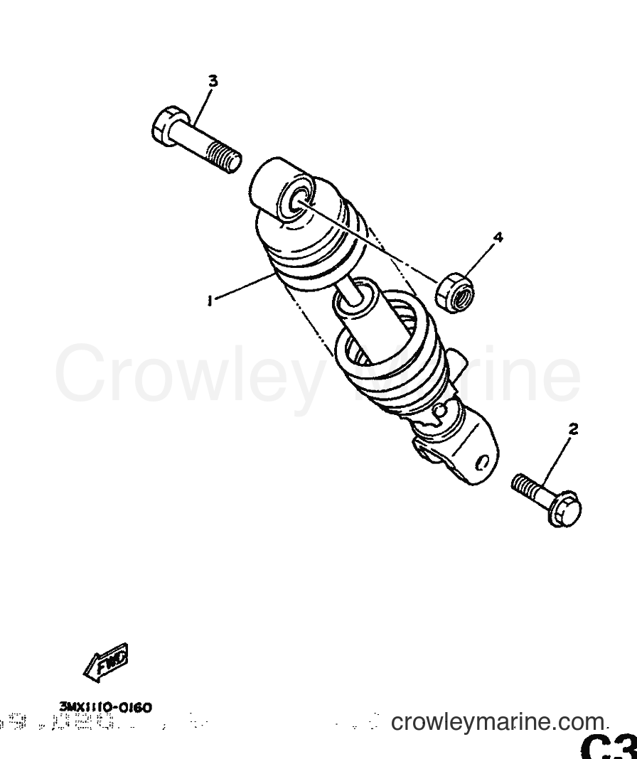 1991 Scooter CW50 - CW50 (4CA2) [999] - REAR SUSPENSION