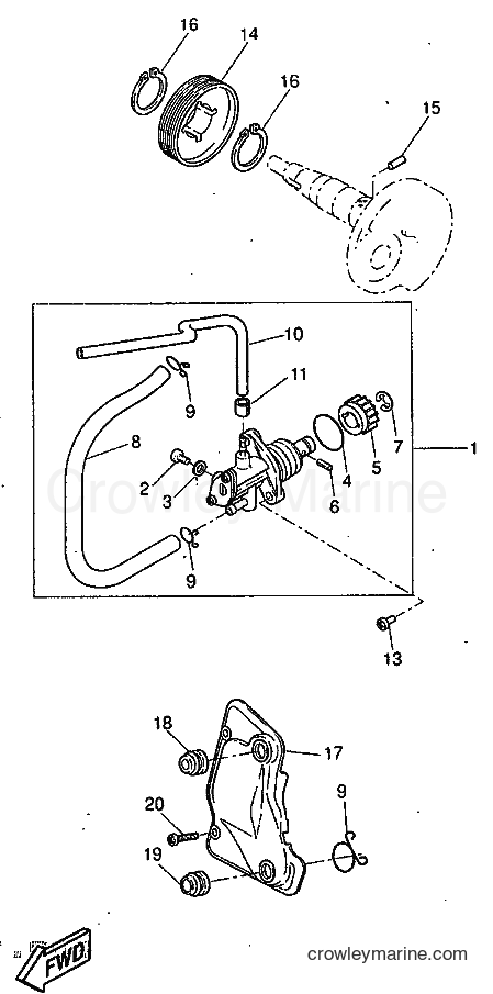 1997 Scooter YQ50 - YQ50 (5BS1) [999] - OIL PUMP