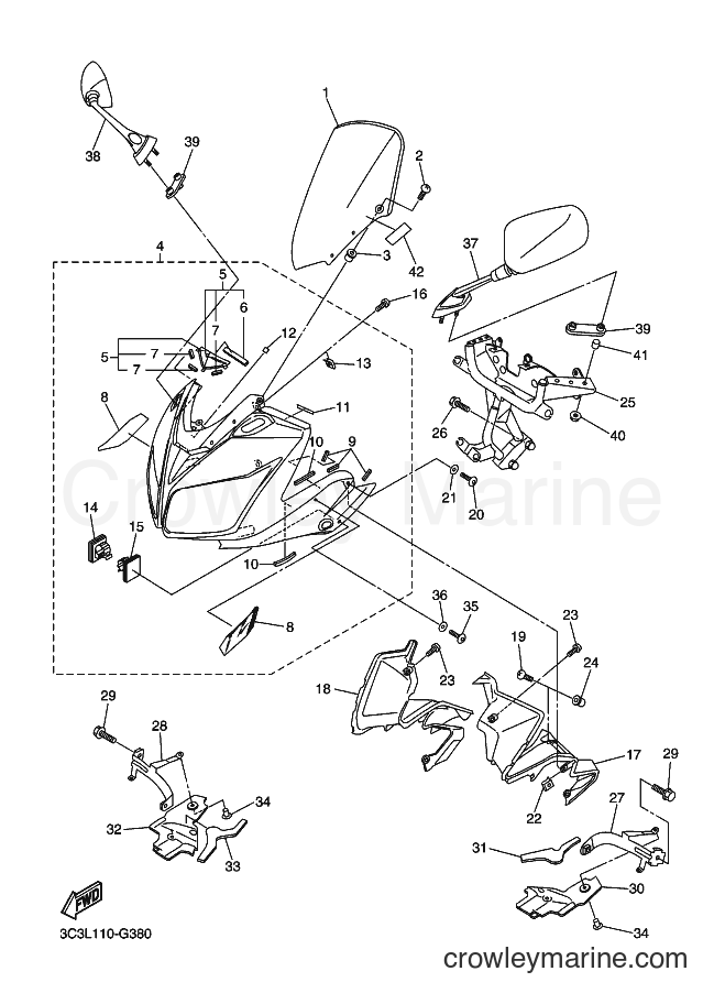 Yamaha Motors FZ1-S (3C3U) [010] - COWLING 1