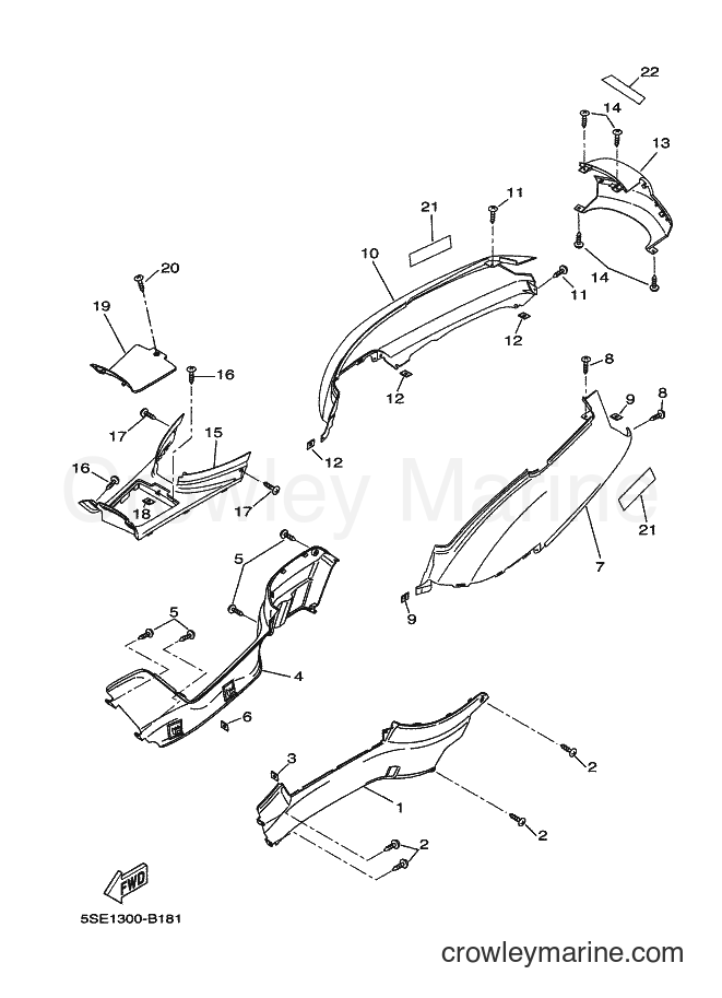 2002 Scooter VP300 - VP300 (5SE2) [010] - SIDE COVER