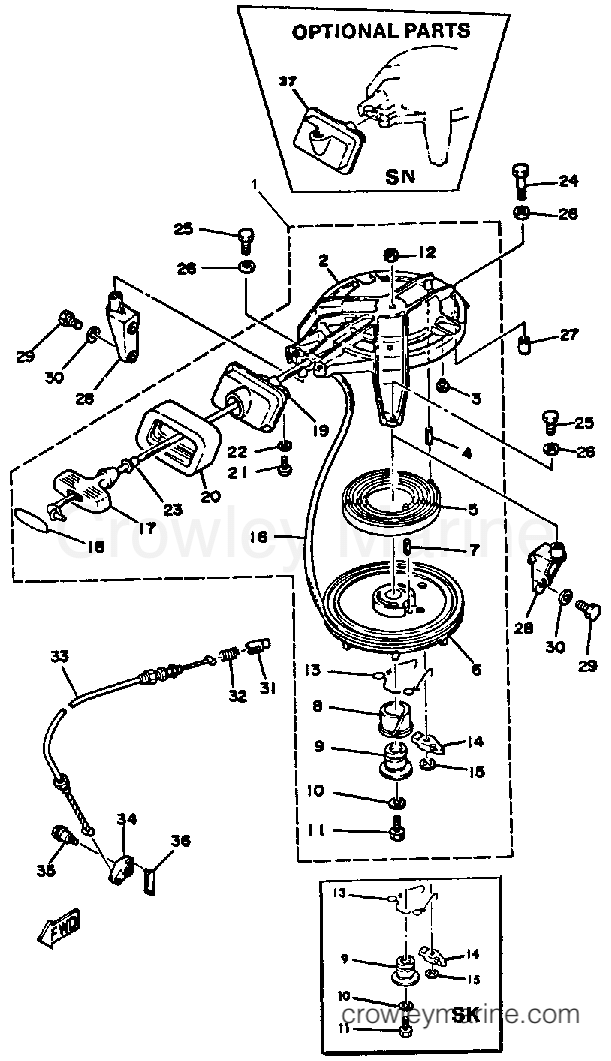 Yamaha Motors 15SK - MANUAL STARTER