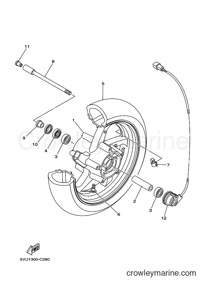 Yamaha Motors XP500 (5VU1) [110] - FRONT WHEEL