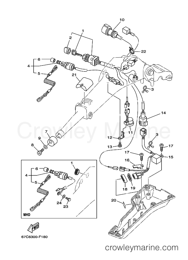 Yamaha Motors F30AETL (69H7) [340] - STEERING 2