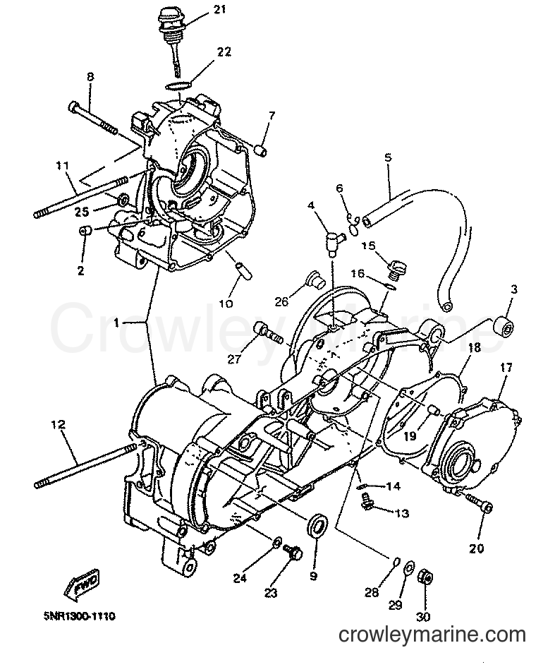 2001 Scooter YP125E - YP125E (5NR1) [010] - CRANKCASE