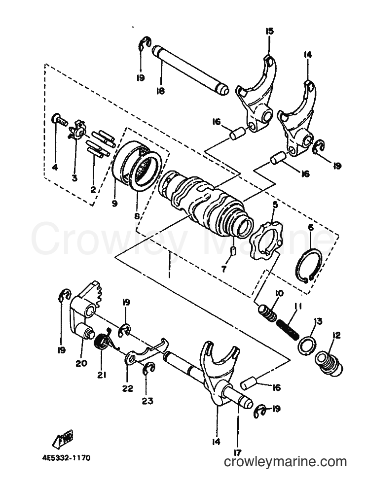 1989 Dirt Bike XT500 - XT500 (3ST1) [999] - SHIFT CAM & FORK