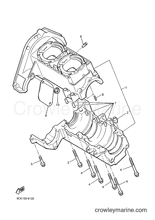 1997 Snowmobile VT480TR - VT480TR (8CK2) [030] - CRANKCASE