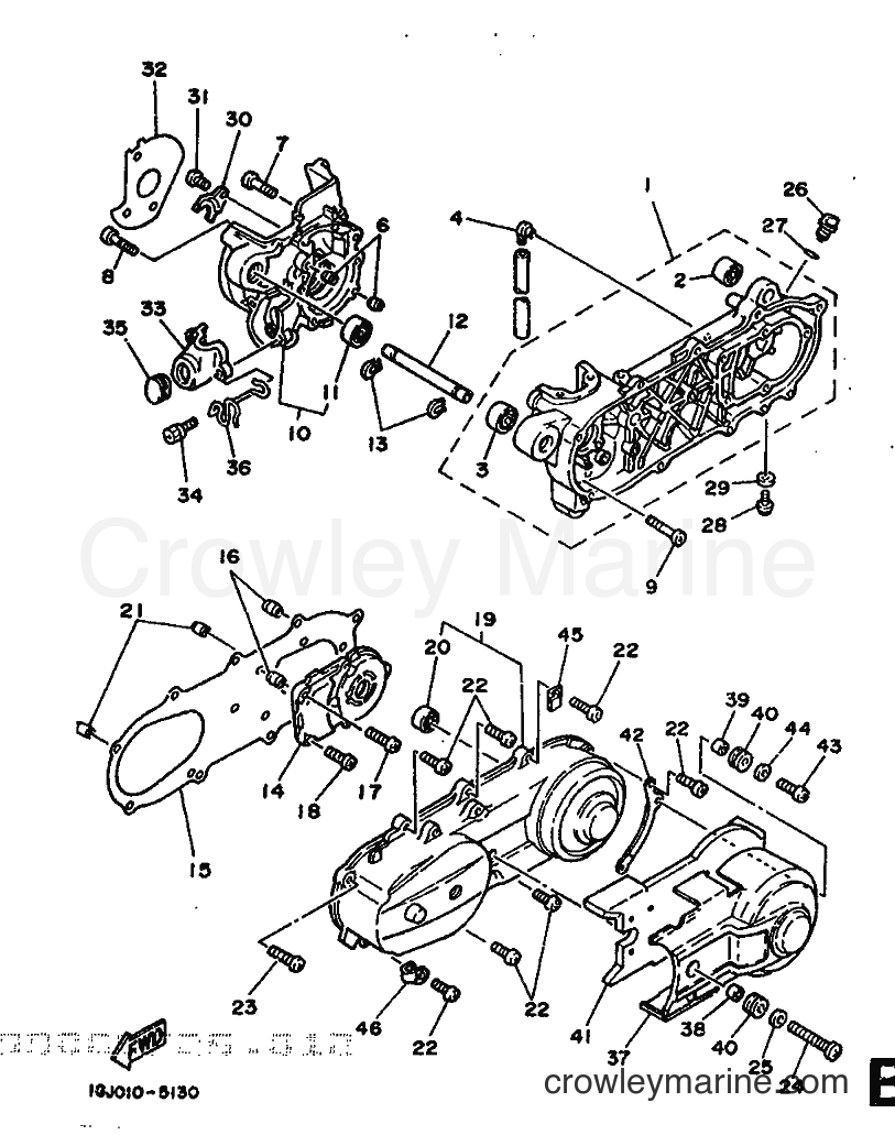 Yamaha Motors CH50 (3EC6) [999] - CRANKCASE