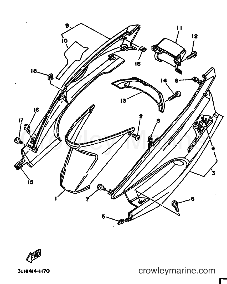 1992 Scooter XC150LC - XC150LC (3UH4) [999] - SIDE COVER