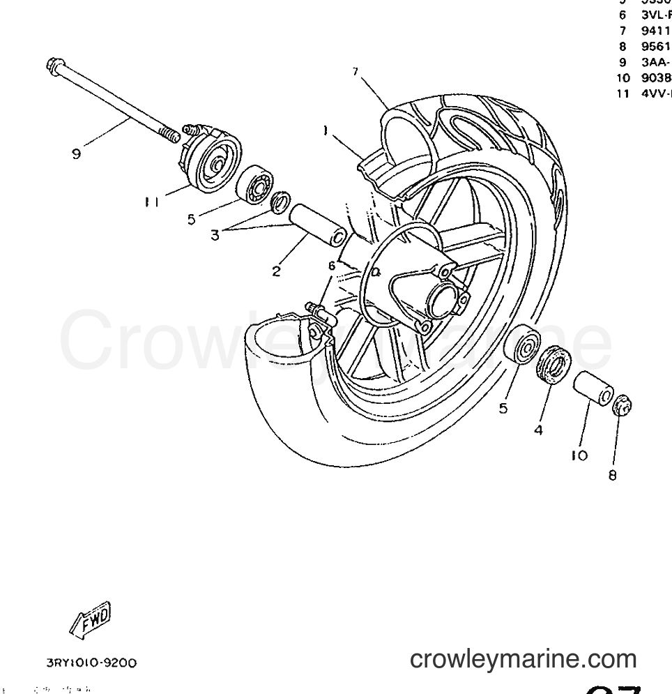 1996 Scooter CW50 - CW50 (4VV5) [999] - FRONT WHEEL