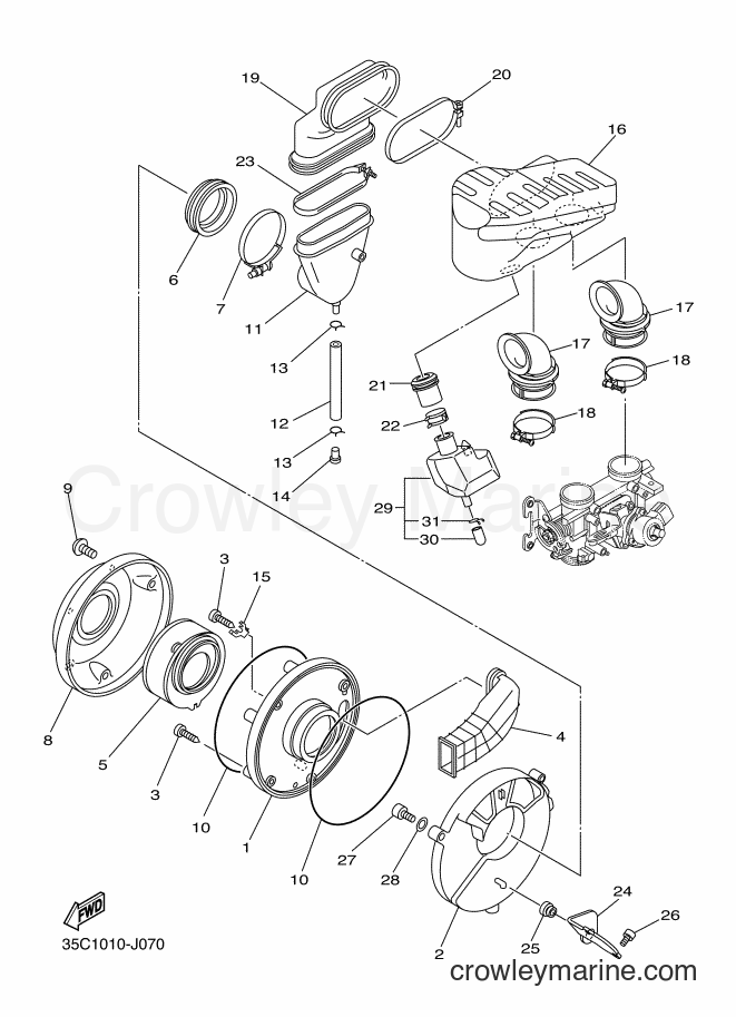 Yamaha Motors XVS400C (35C5) [010] - INTAKE
